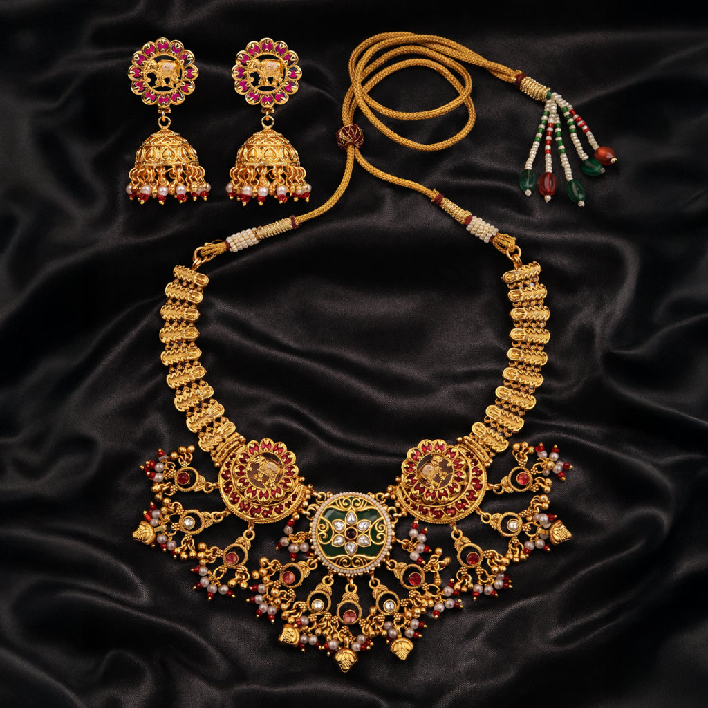 Rani Varnika Rajwada Necklace Set