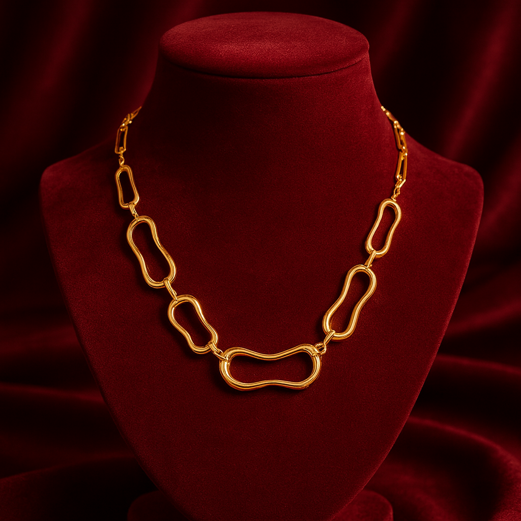 Molten Chain - Golden Link Necklace