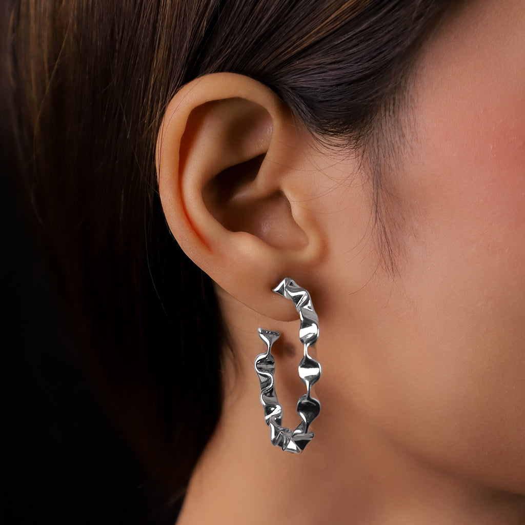 Moonlit Glam Hoops Earrings