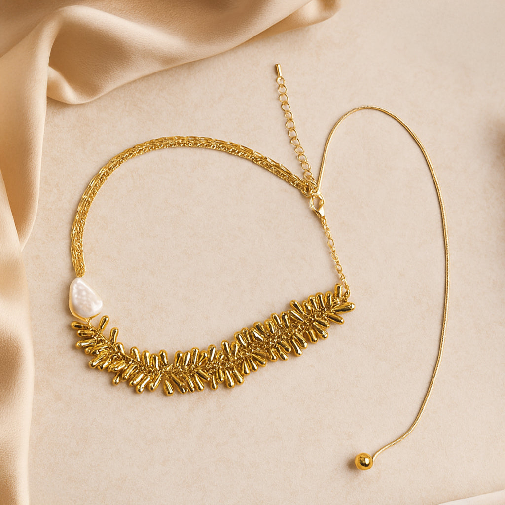 Golden Fringe - Layered Chain Necklace