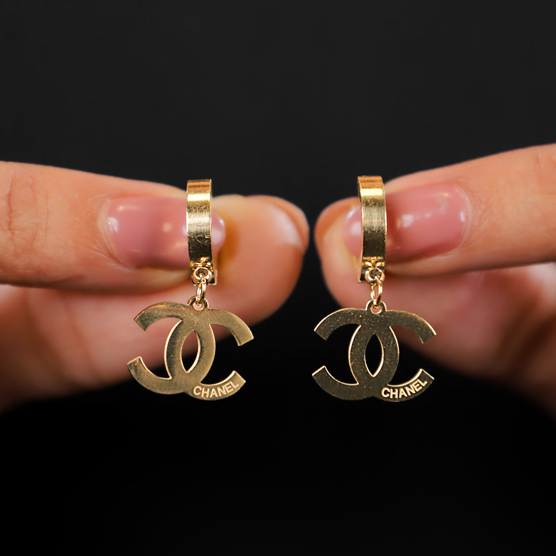 Golden Charm Drop Earrings