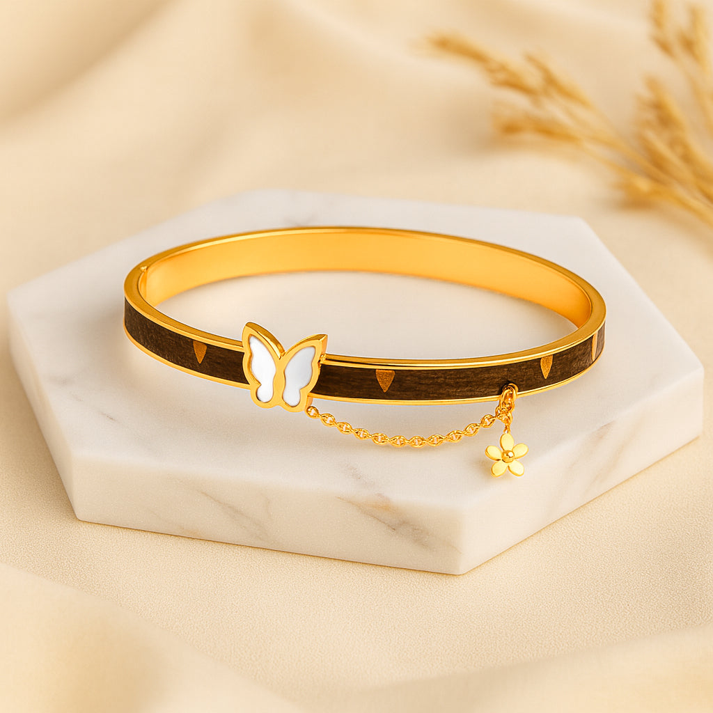 Butterfly Bracelet with Hanging Charm
