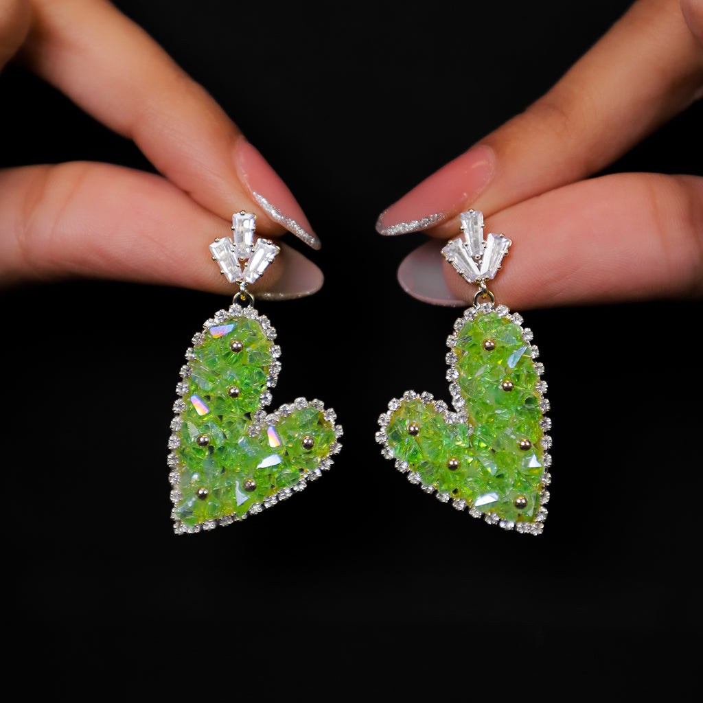 Green Sparkling Heart