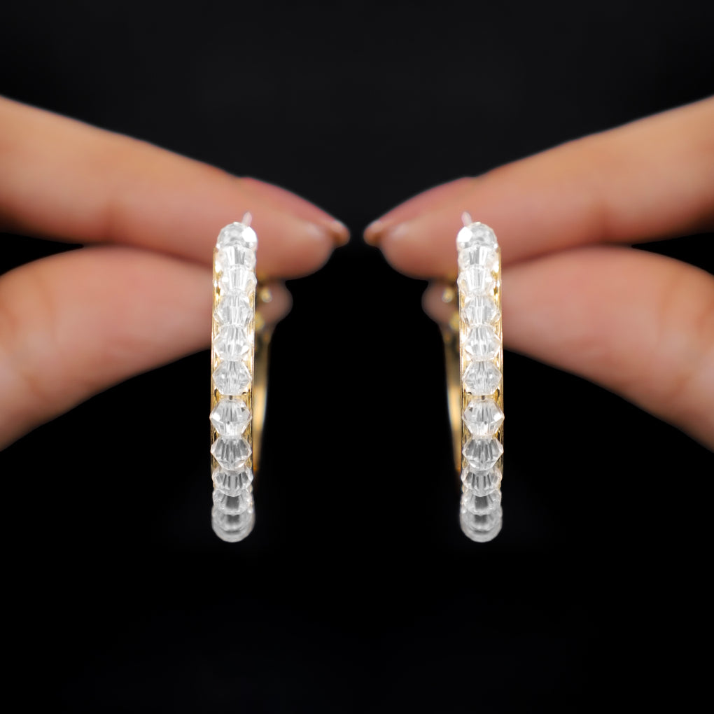 Crystal Edge Hoops