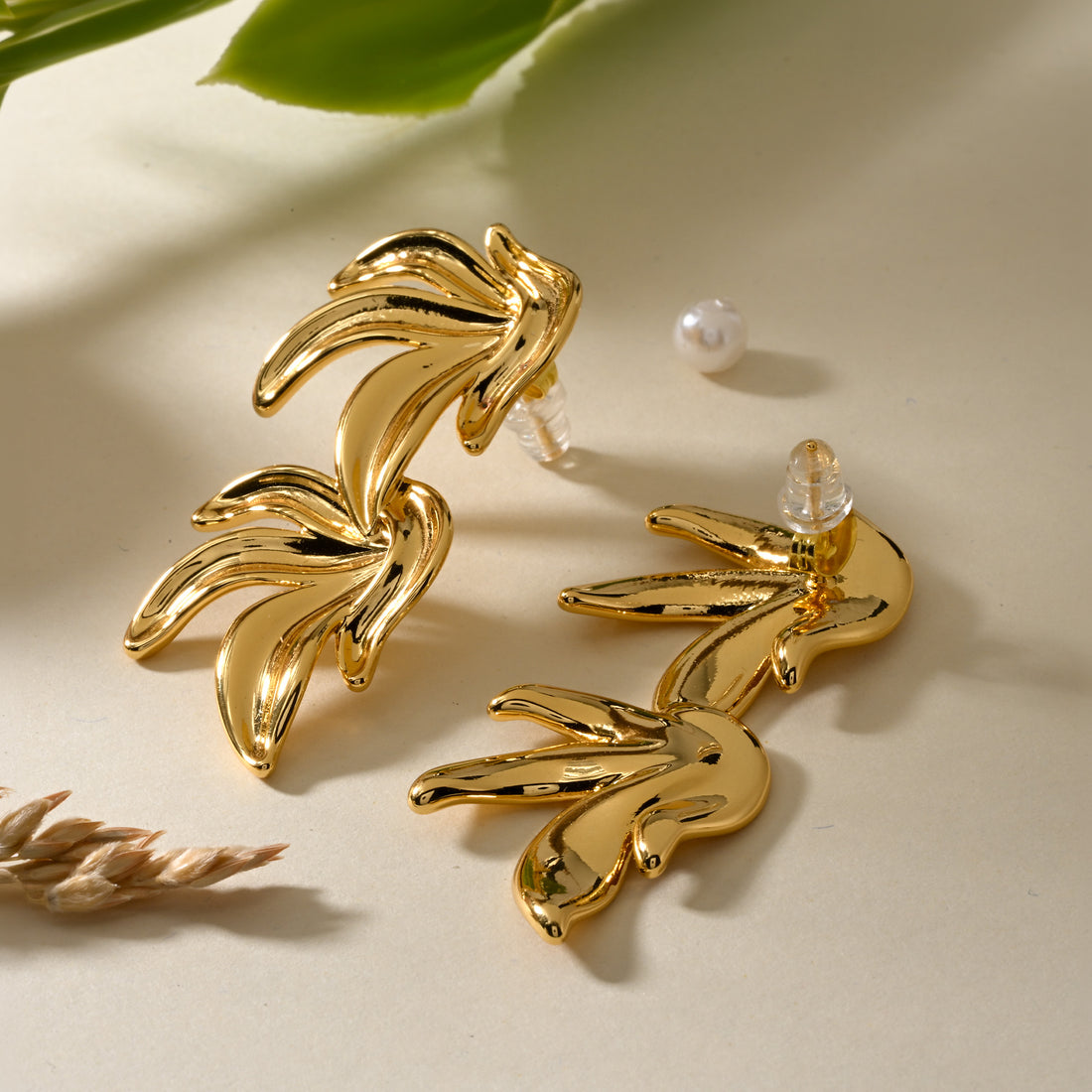 Golden Cascade Drop Earrings