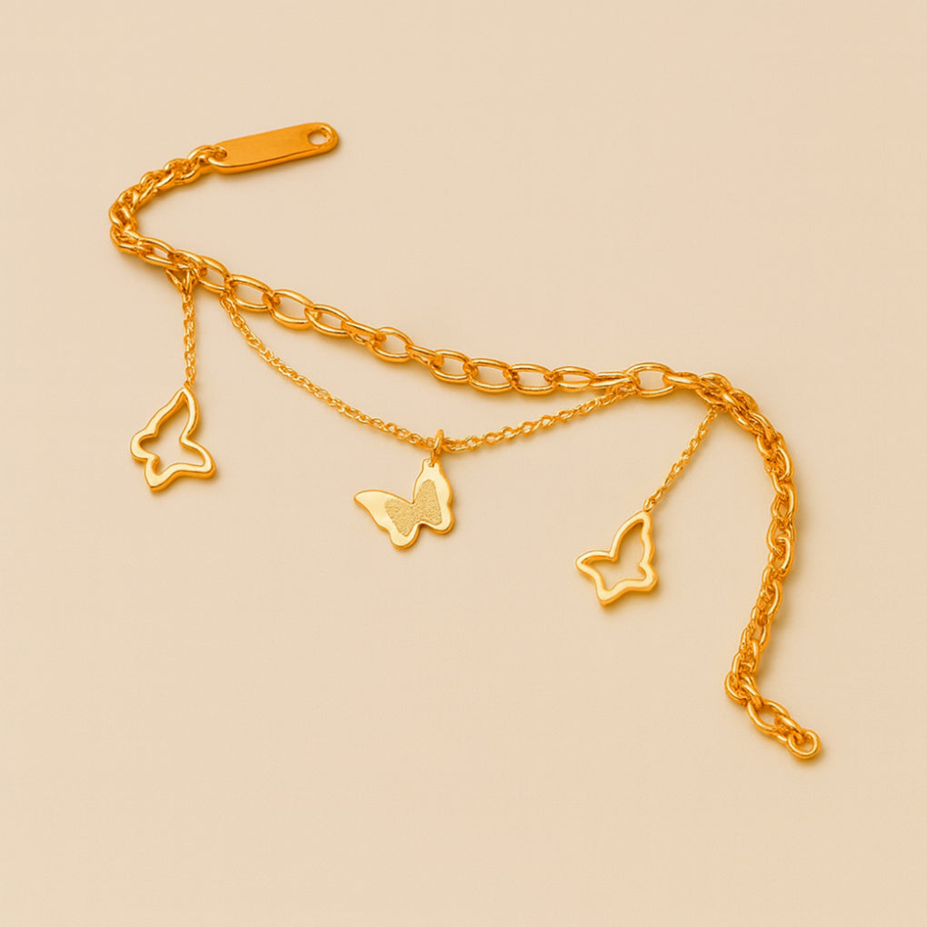Snake Chain With Butterfly Bracelets