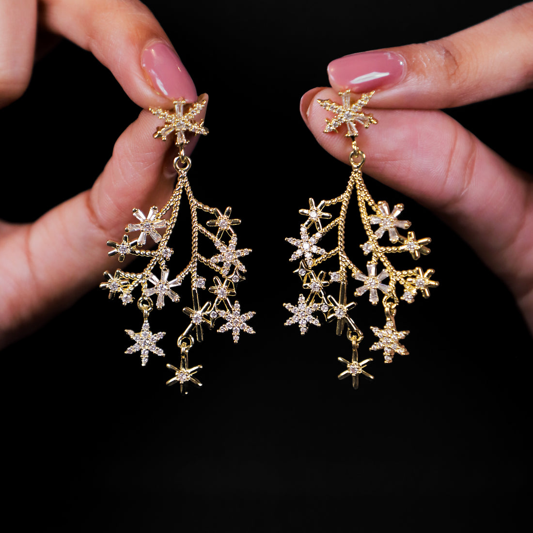 Leafy Earring With A.D Stones