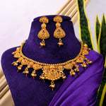 Load image into Gallery viewer, Rajwadi Gold-Plated Pink Stone Necklace Set