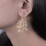 Load image into Gallery viewer, Leafy Earring With A.D Stones
