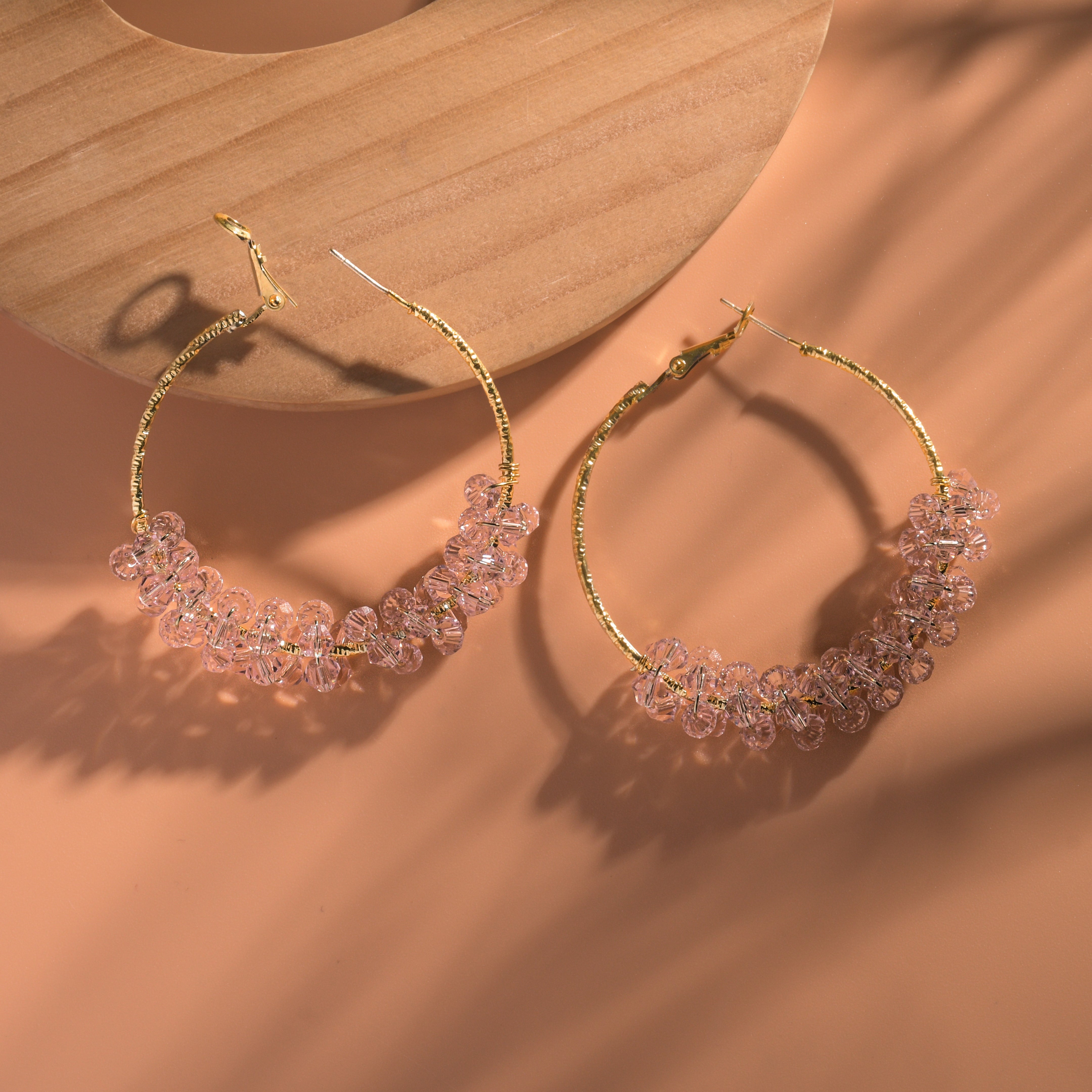 Pinkish Hoops Earrings