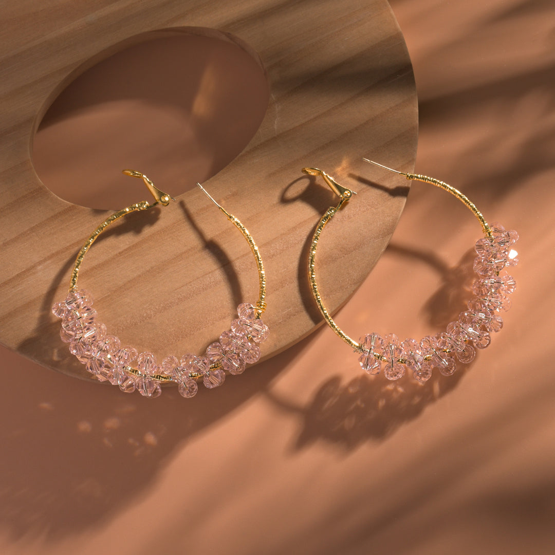 Pinkish Hoops Earrings