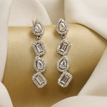 Load image into Gallery viewer, American Diamonds Silver Drops Earrings
