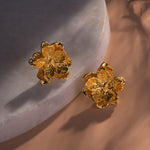 Load image into Gallery viewer, Rose Gold Flower Shape Earrings