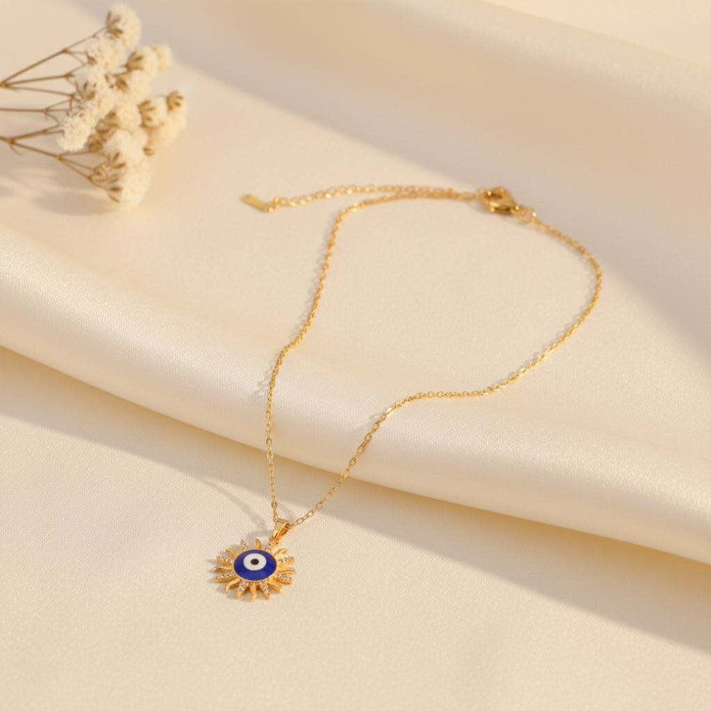 Round Evil Eye Pendant