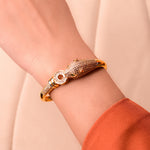 Load image into Gallery viewer, Diamond Leopard Head Gold Plated Bracelets