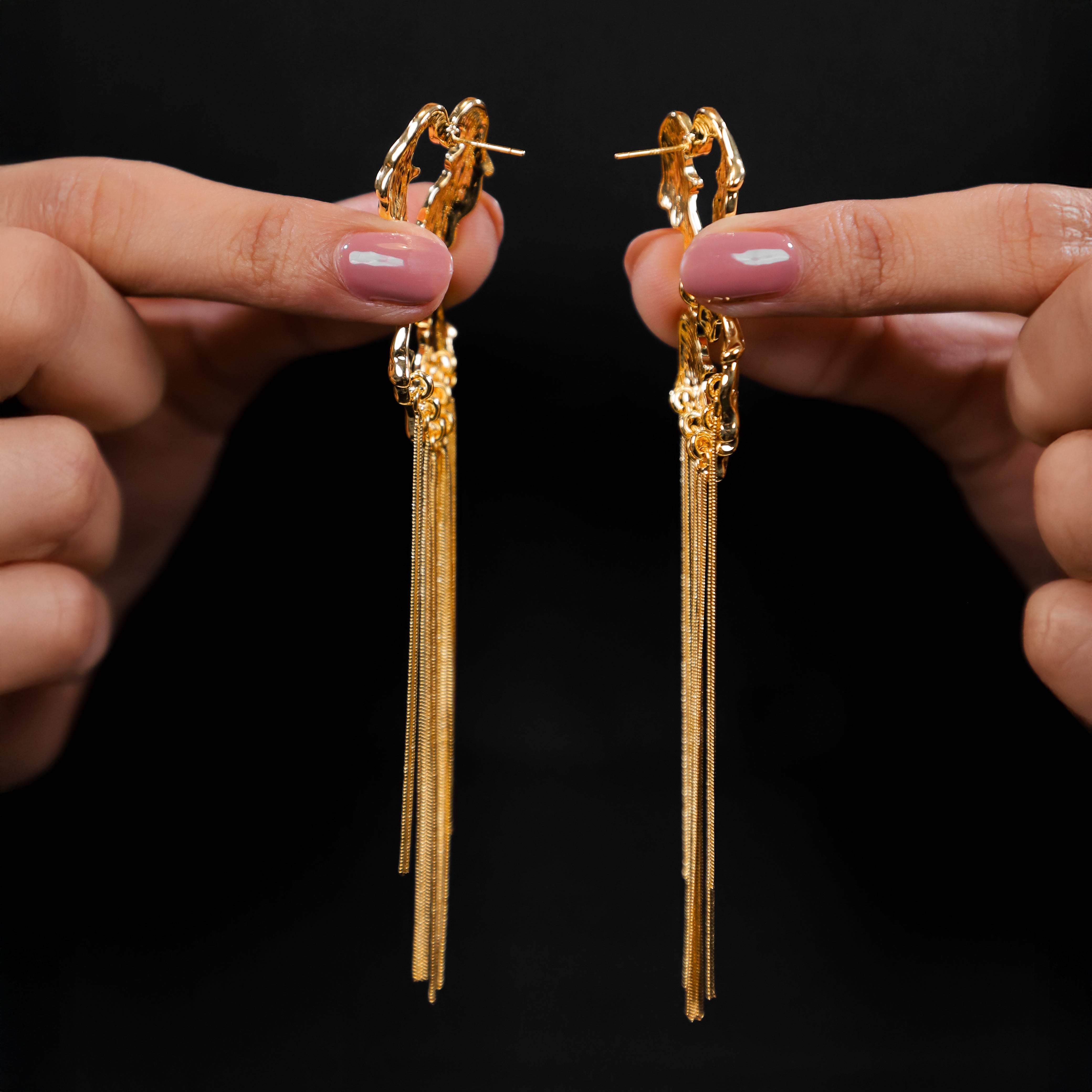 Heart Shape Drop Earrings