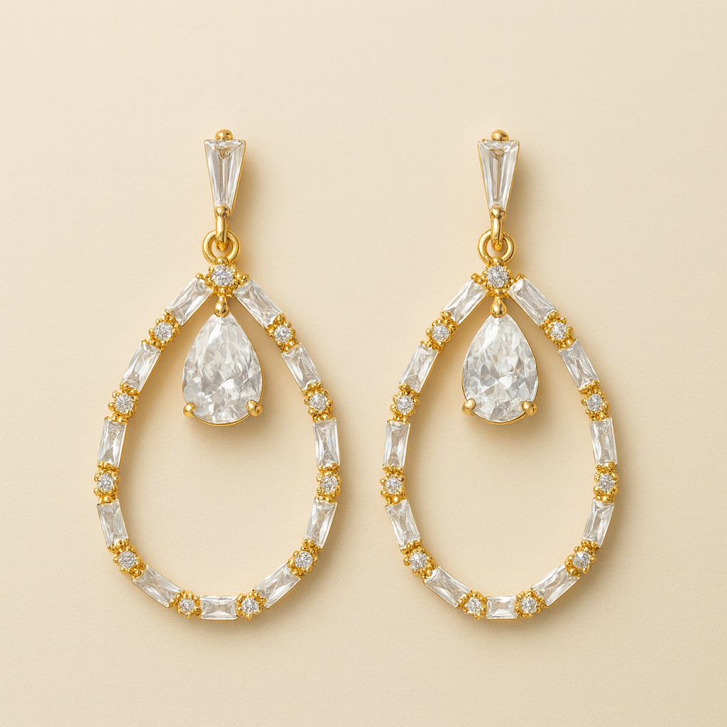 YouBella Gold-Plated Stone-Stud Earring
