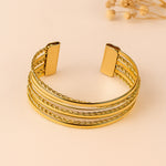 Load image into Gallery viewer, Layered Gold Cuff Bracelet

