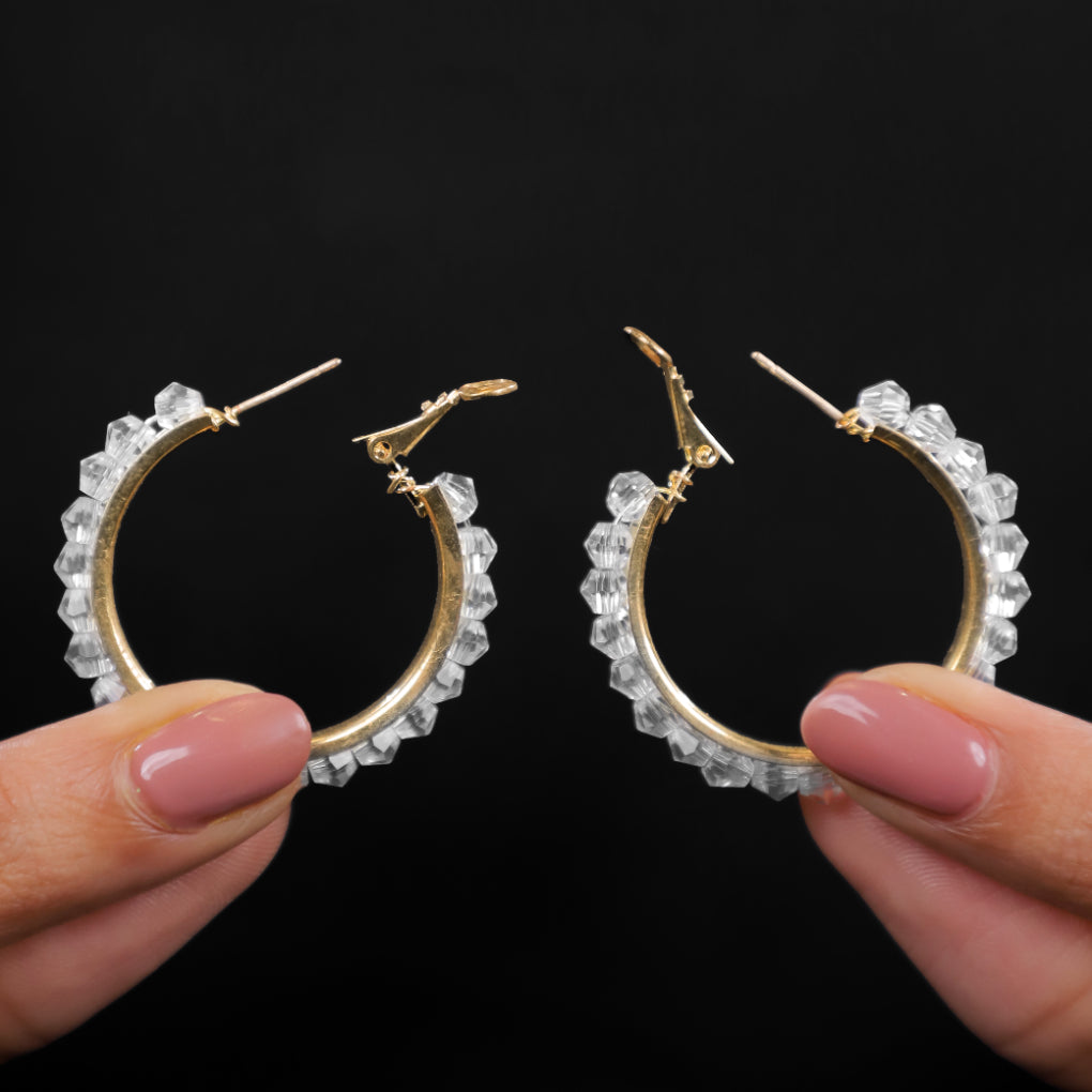 Crystal Edge Hoops