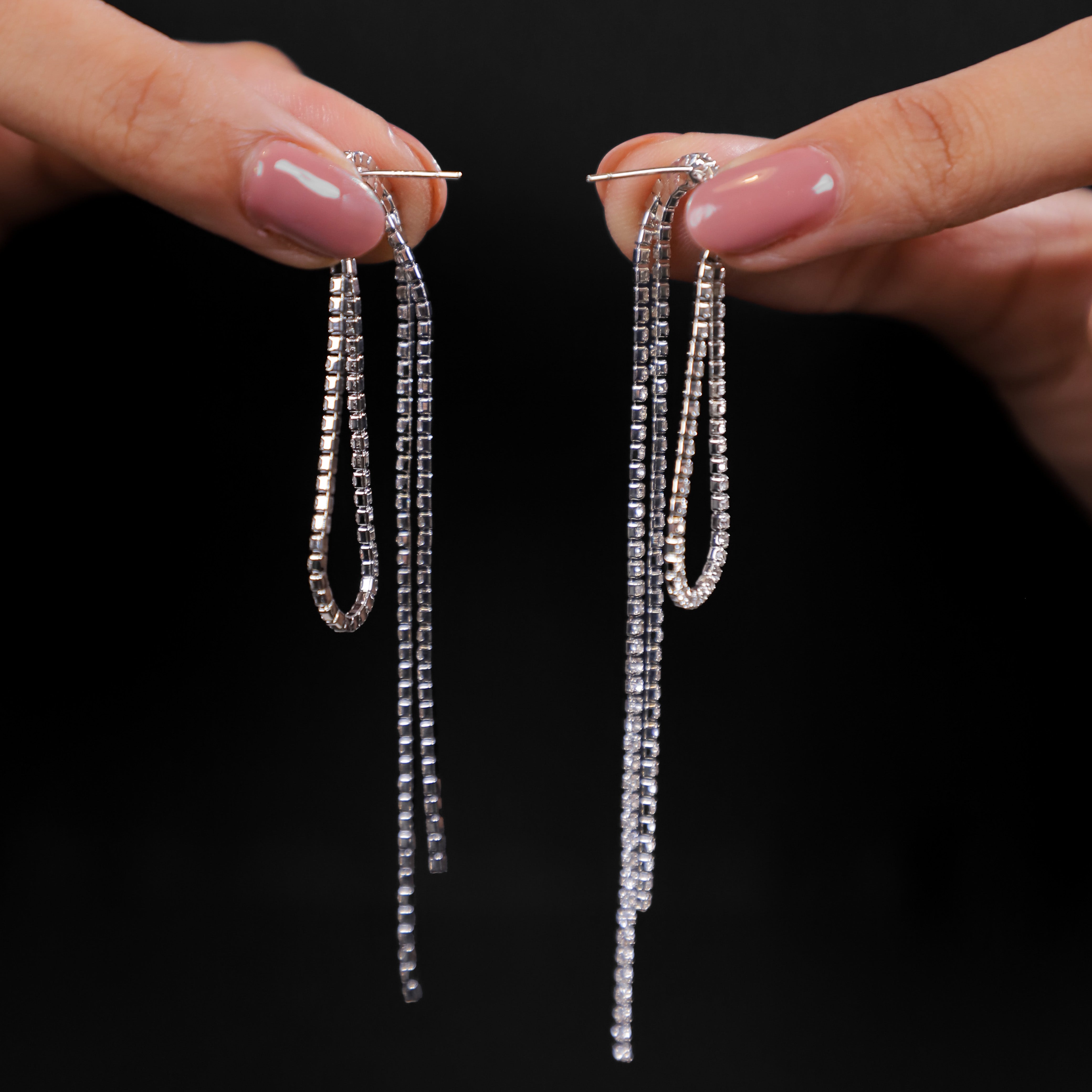 Diamond Full Eternity Tennis Earrings