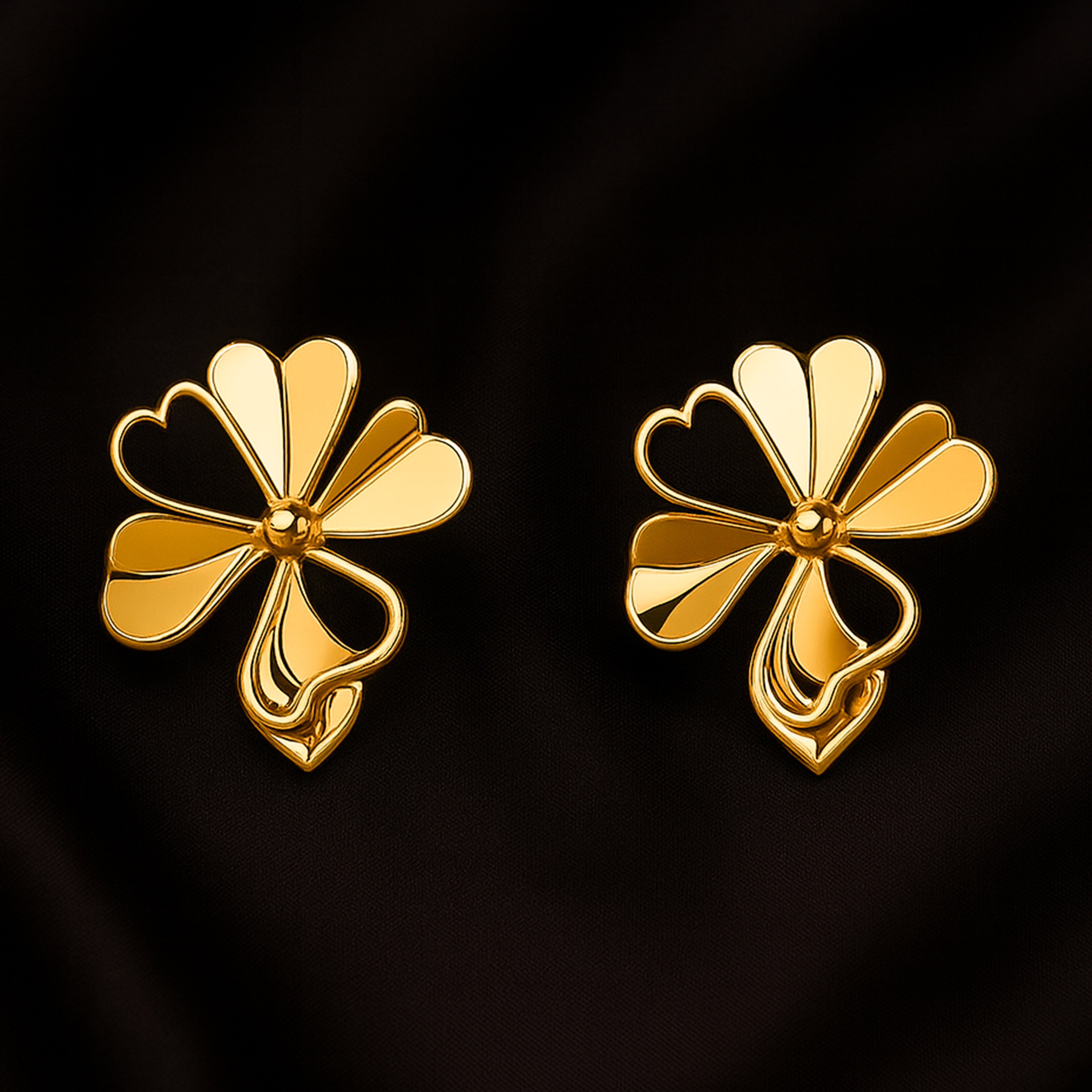 Golden Bloom Stud Earrings