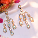 Load image into Gallery viewer, Twilight Statement Cyan Stones Earrings