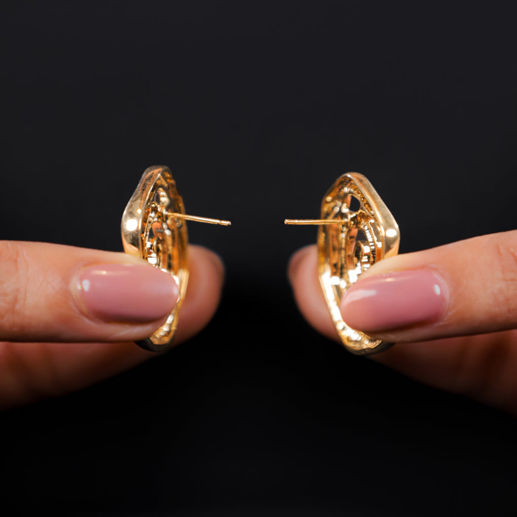 Spiral Gold Earrings