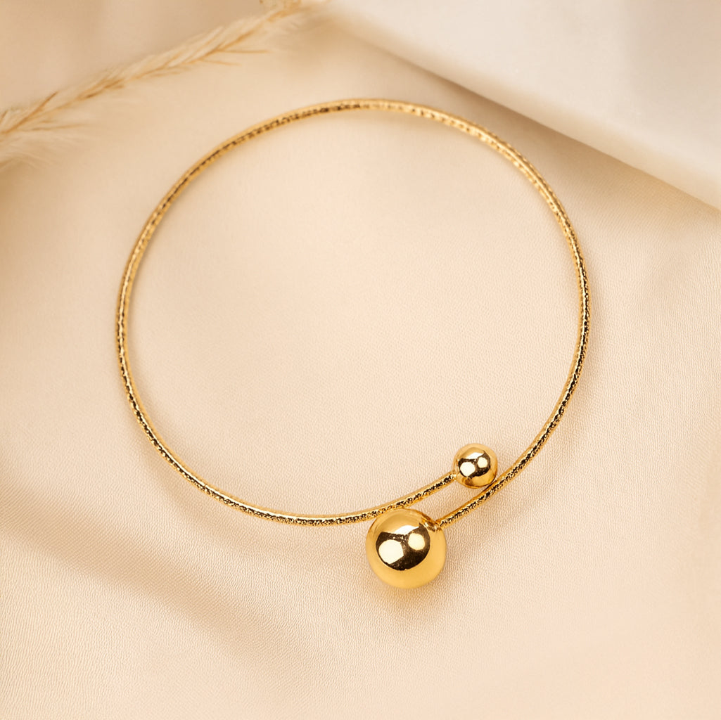 Golden Orbs - Open Rhinestone Choker