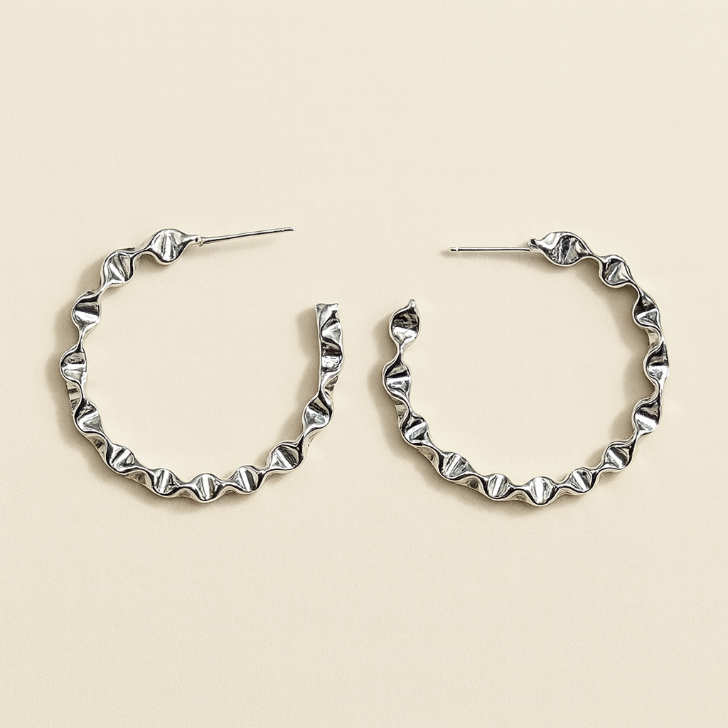 Moonlit Glam Hoops Earrings