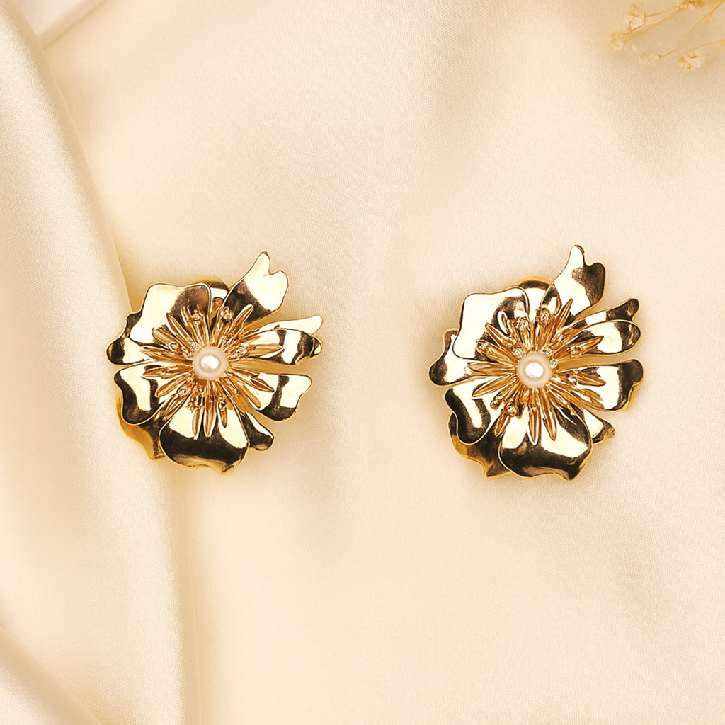 Golden Hibiscus - Choker & Earrings Set