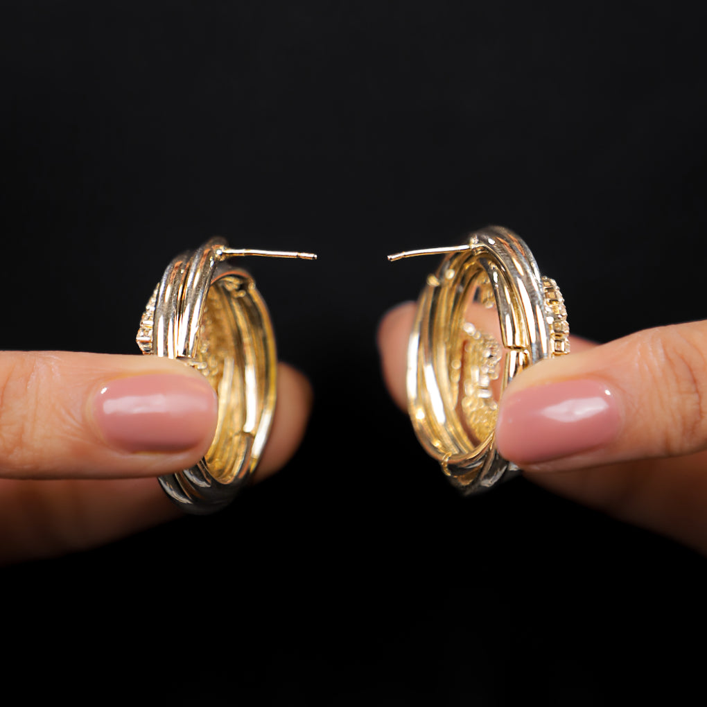CG AD Diamond Gold Earrings