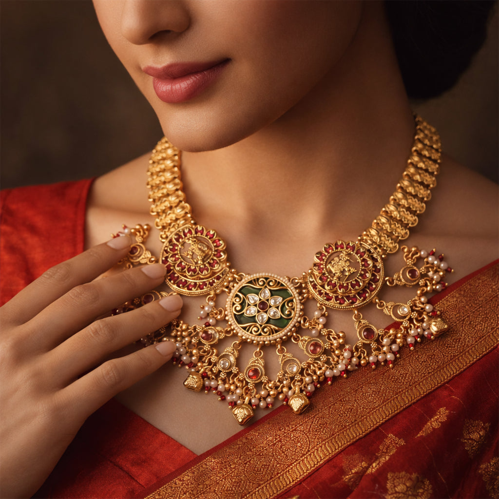 Rani Varnika Rajwada Necklace Set