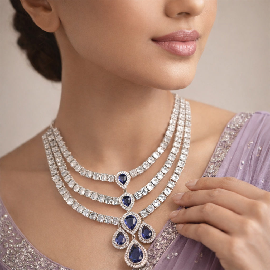 Regal Amethyst Layered Statement Set