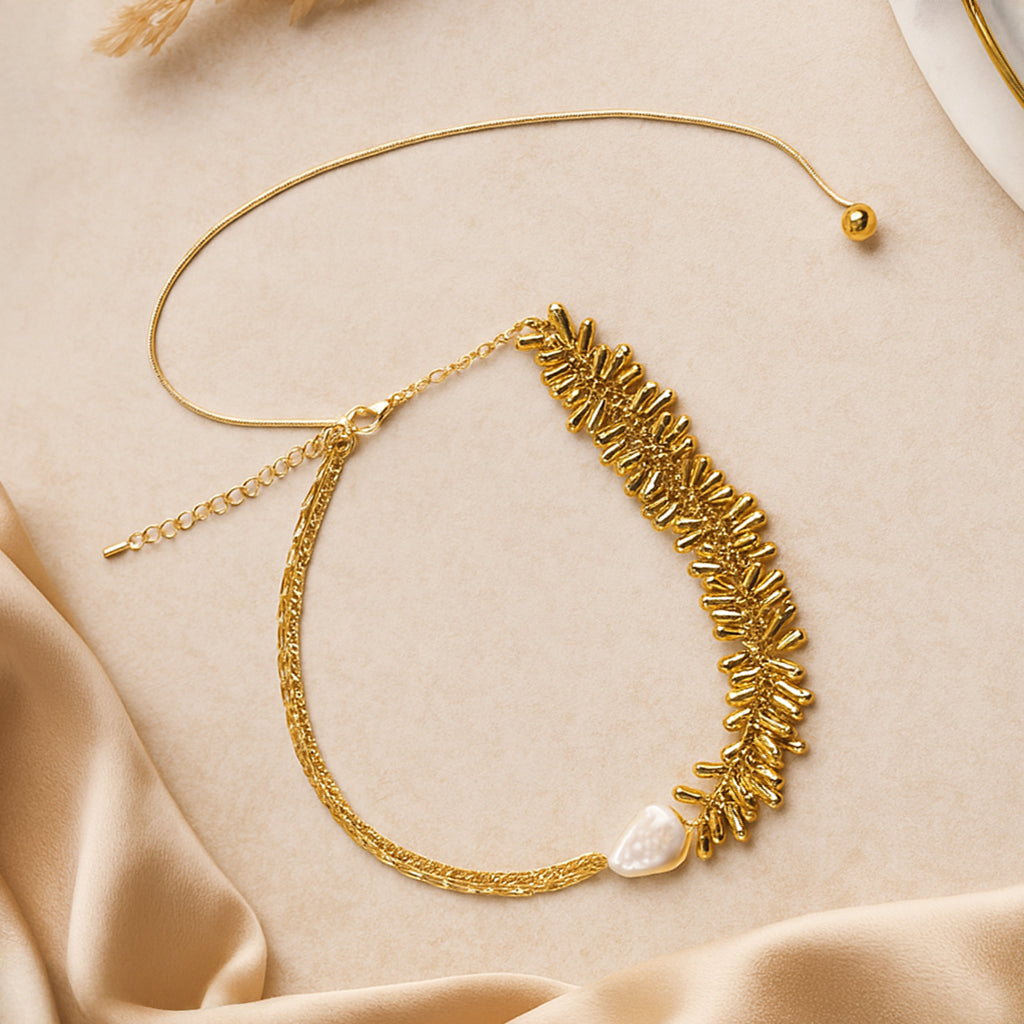 Golden Fringe - Layered Chain Necklace