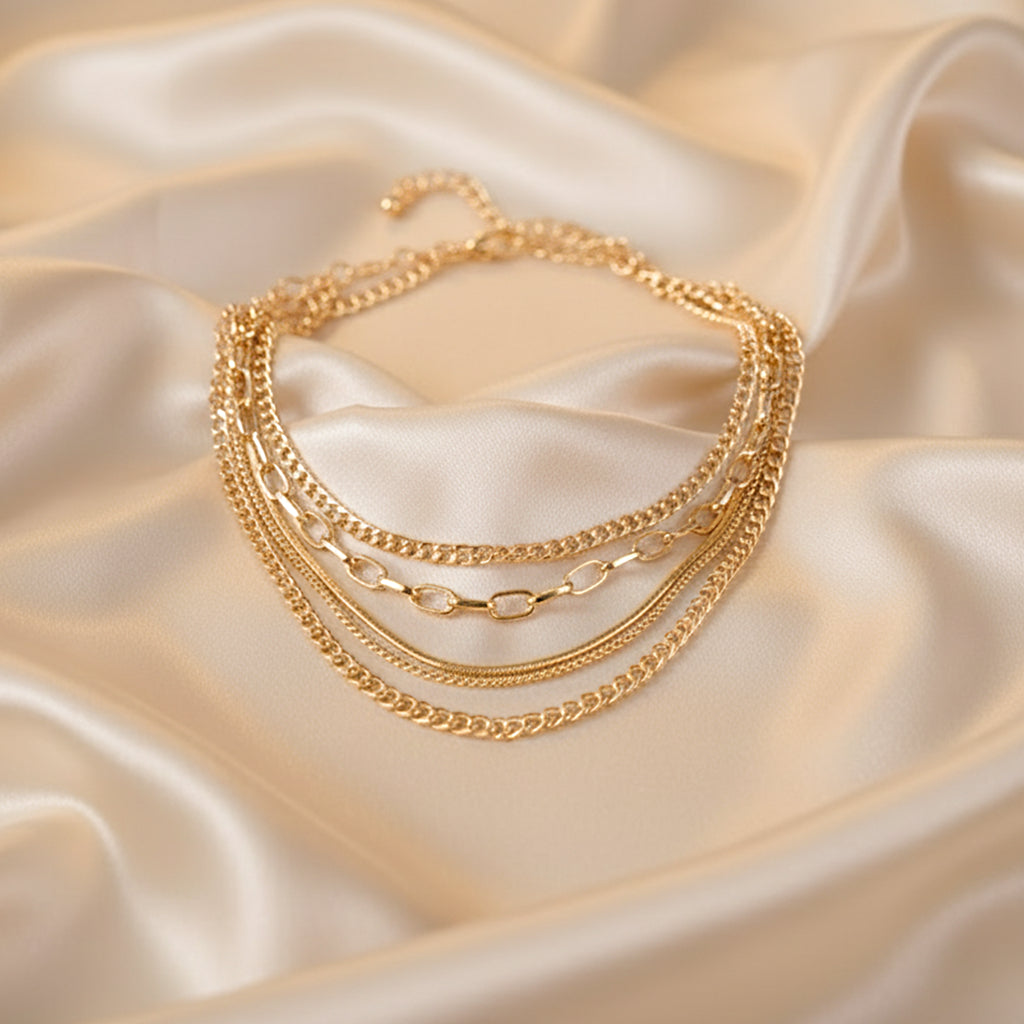 Multi Layered Gold Chain Necklaces