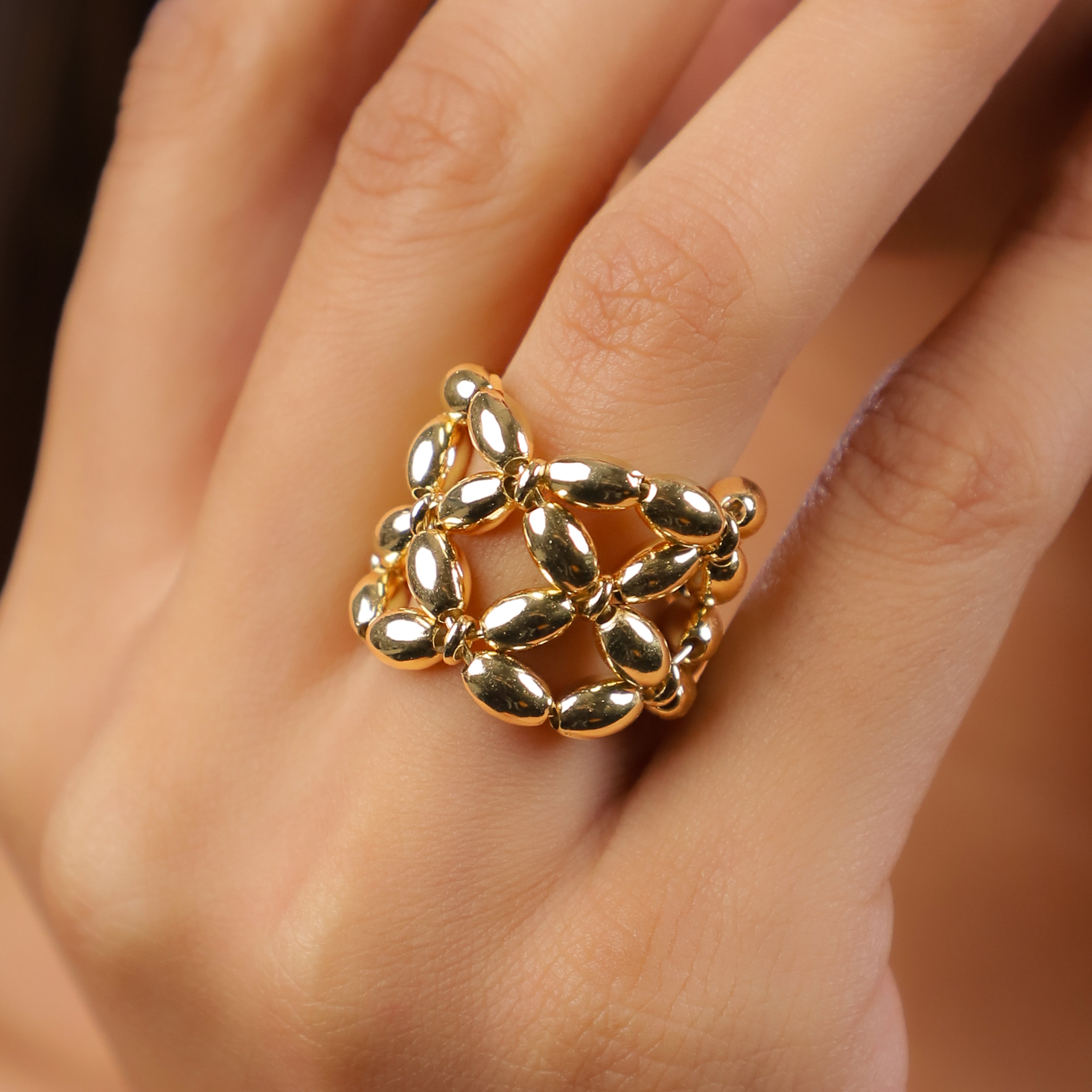 Blooming Links - Statement Open Ring