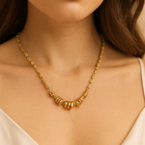 Cascading Gold- Chunky Necklace