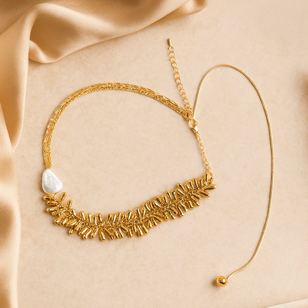 Golden Fringe - Layered Chain Necklace