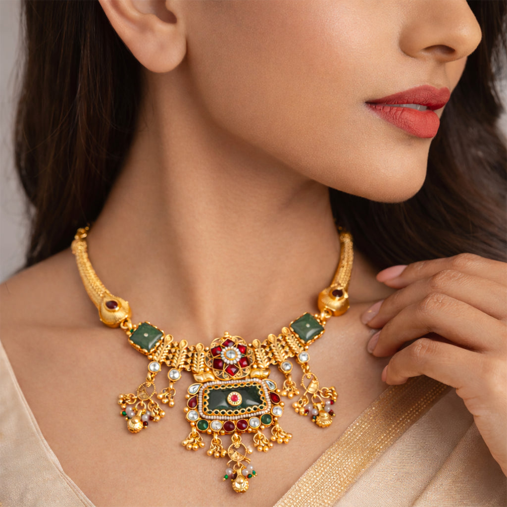 Meenakari Kundan Choker Set