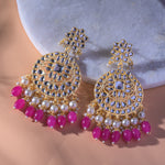 Load image into Gallery viewer, Gold Plated Traditional Kundan &amp; Pearl Earring