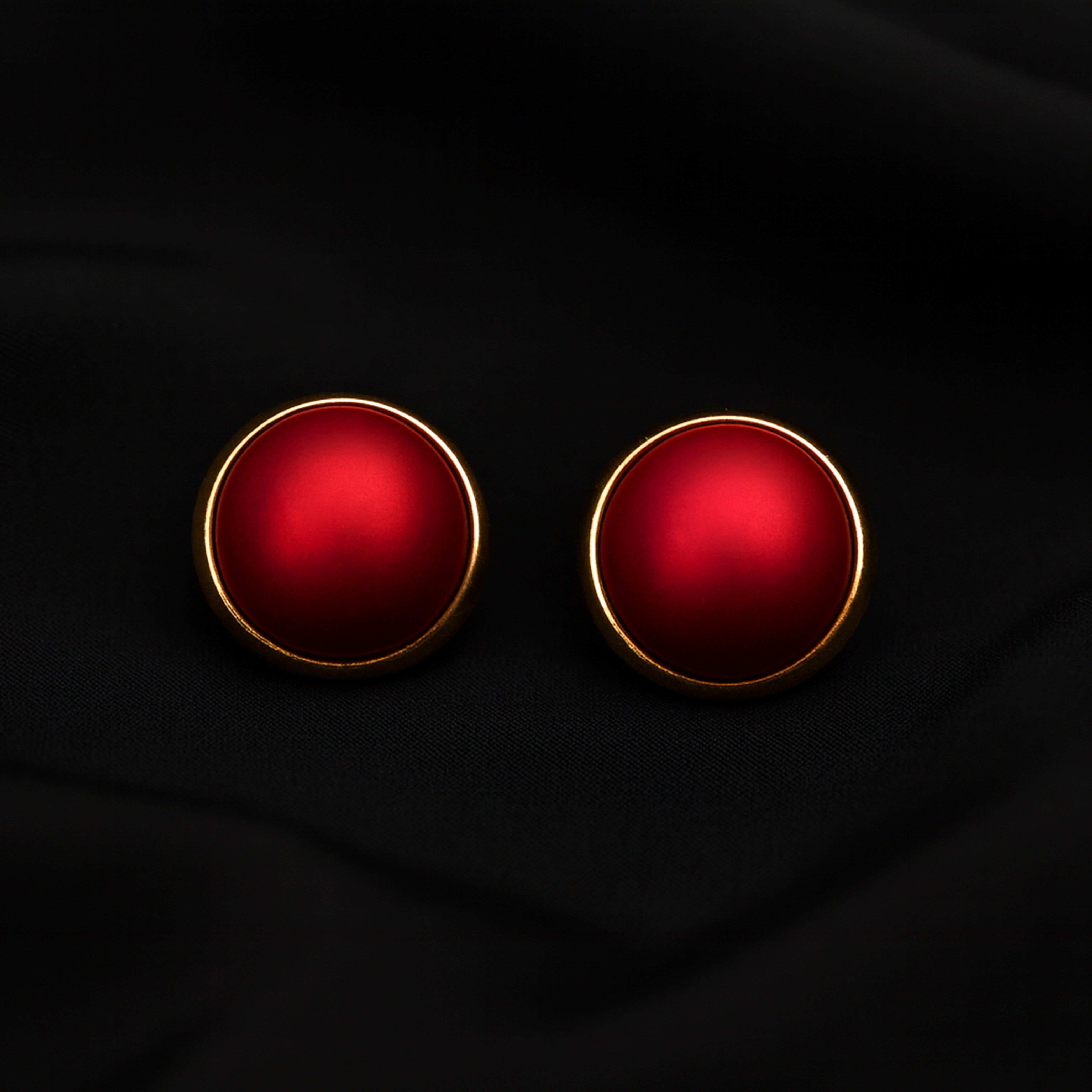 Scarlet Red Studs Earrings