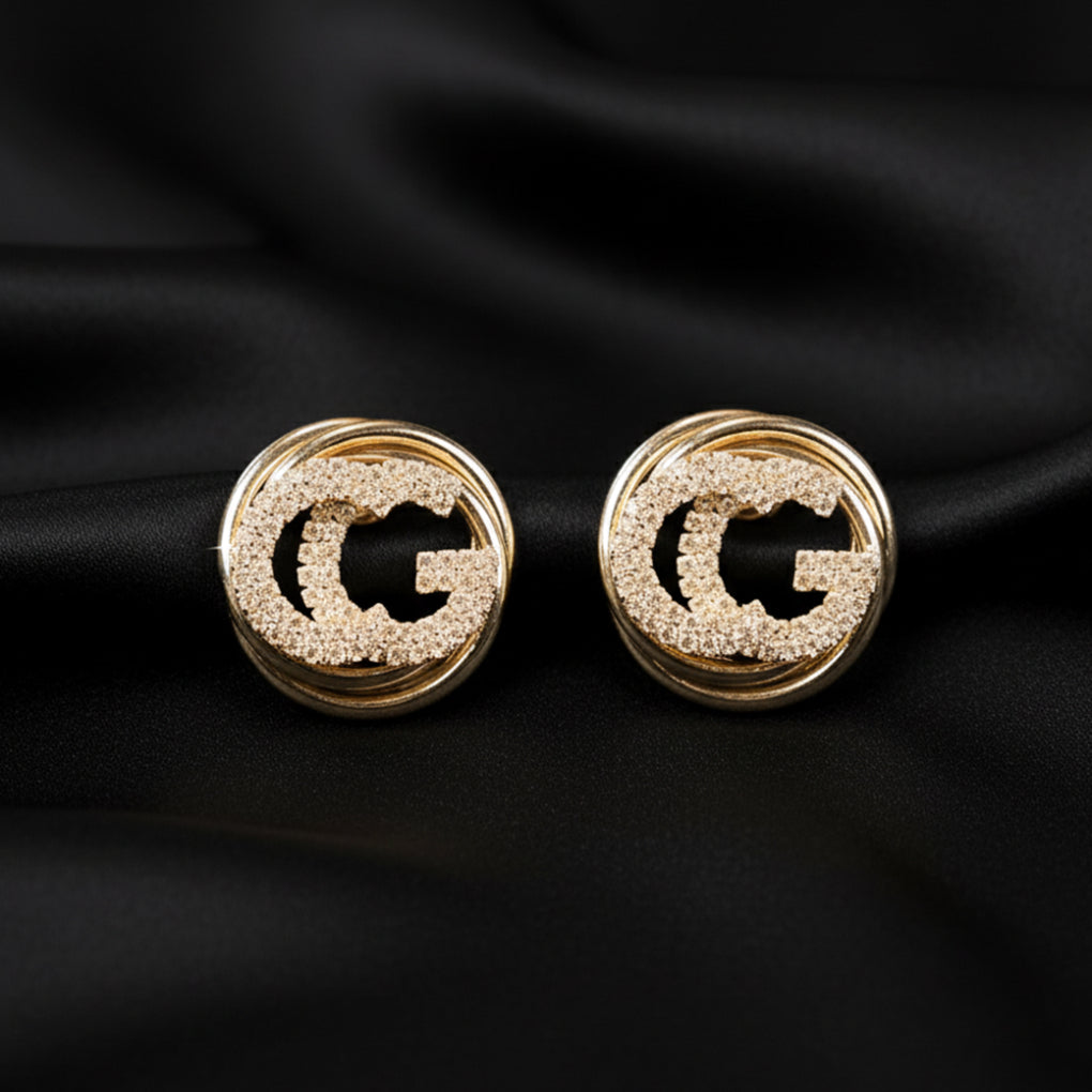 CG AD Diamond Gold Earrings