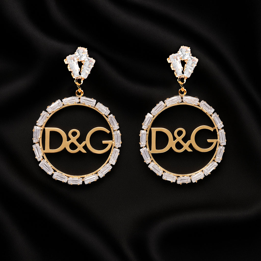 Golden D&G Drop Earrings