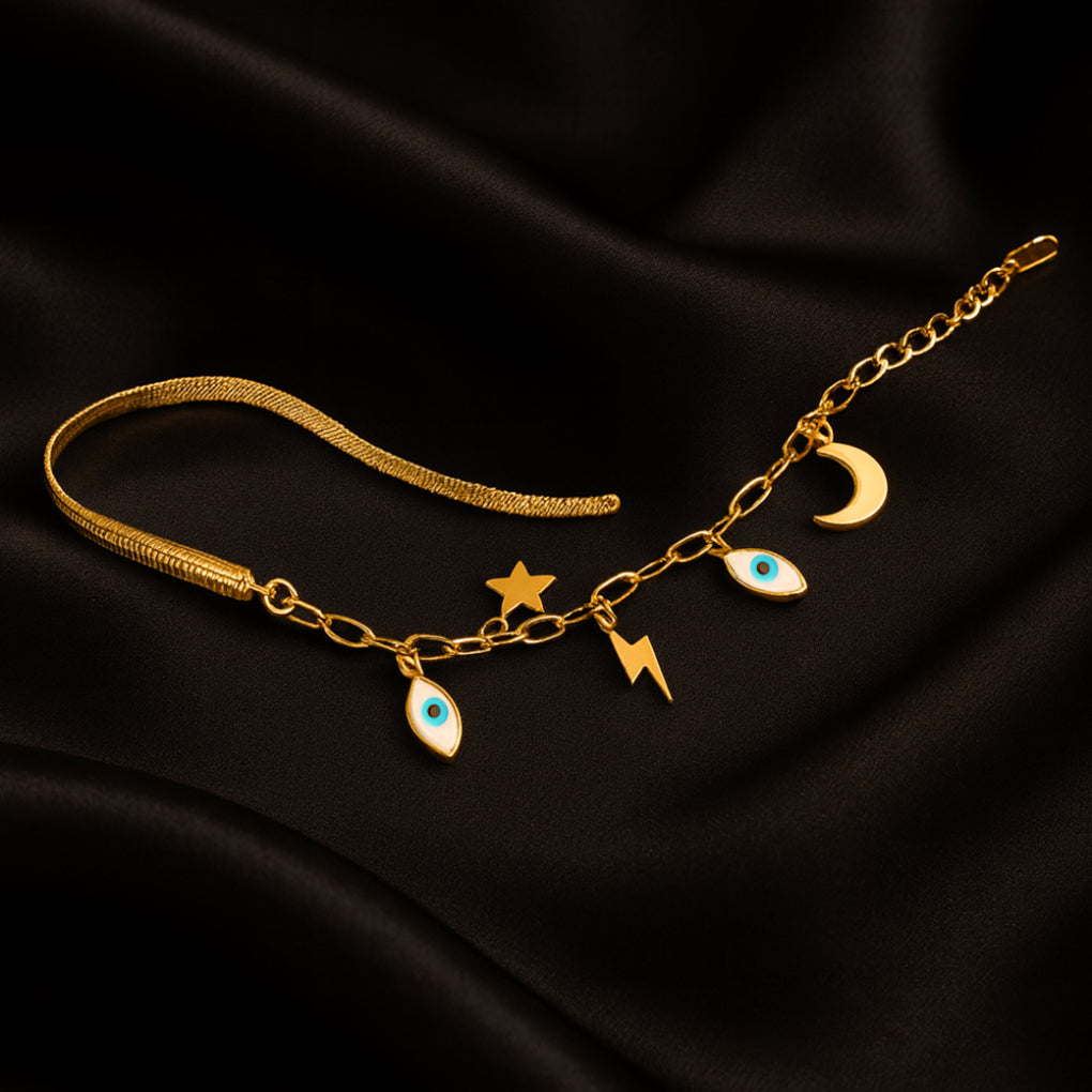 Enchanting Evil Eye Double-Layered Bracelet