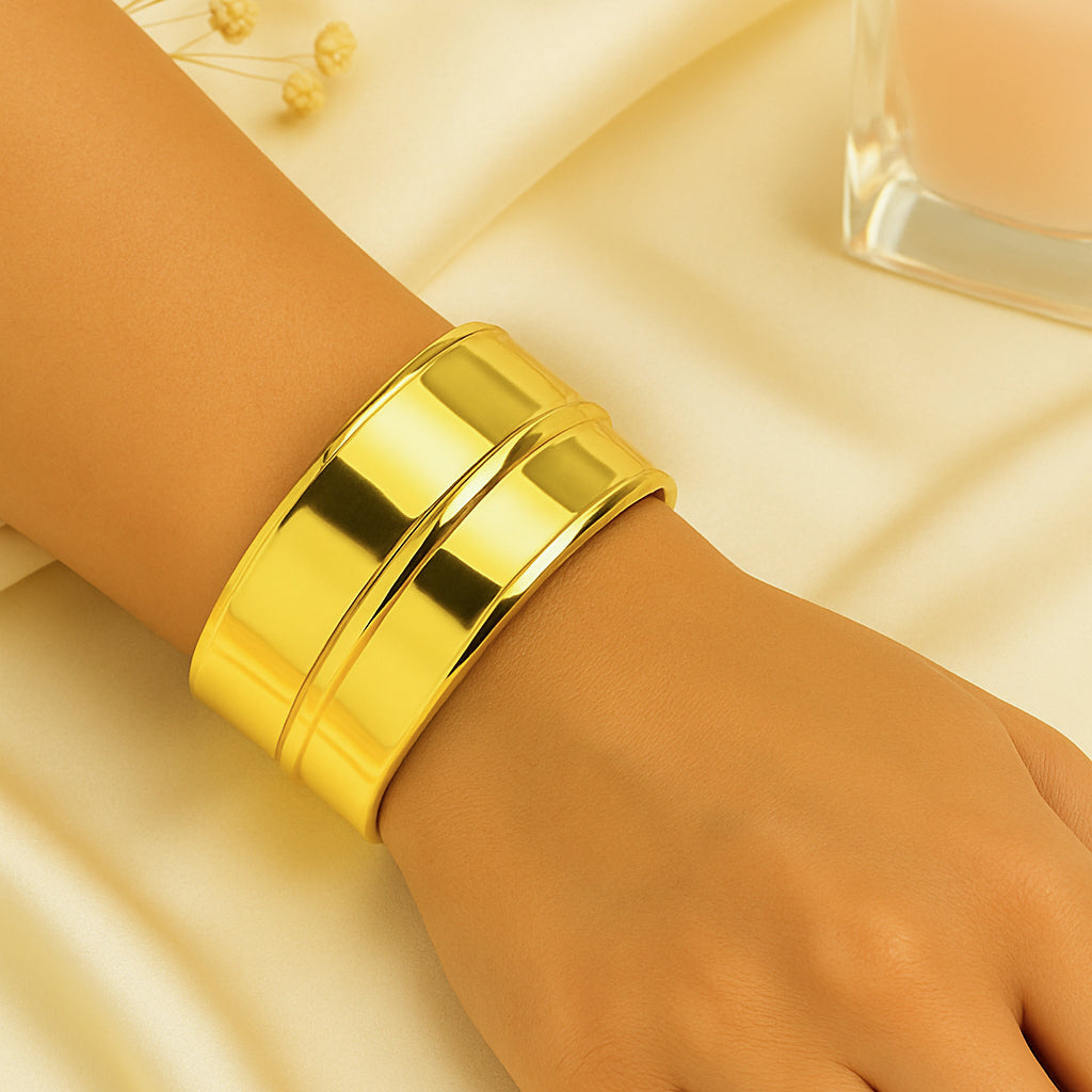 Golden Gloss Cuff Bracelet