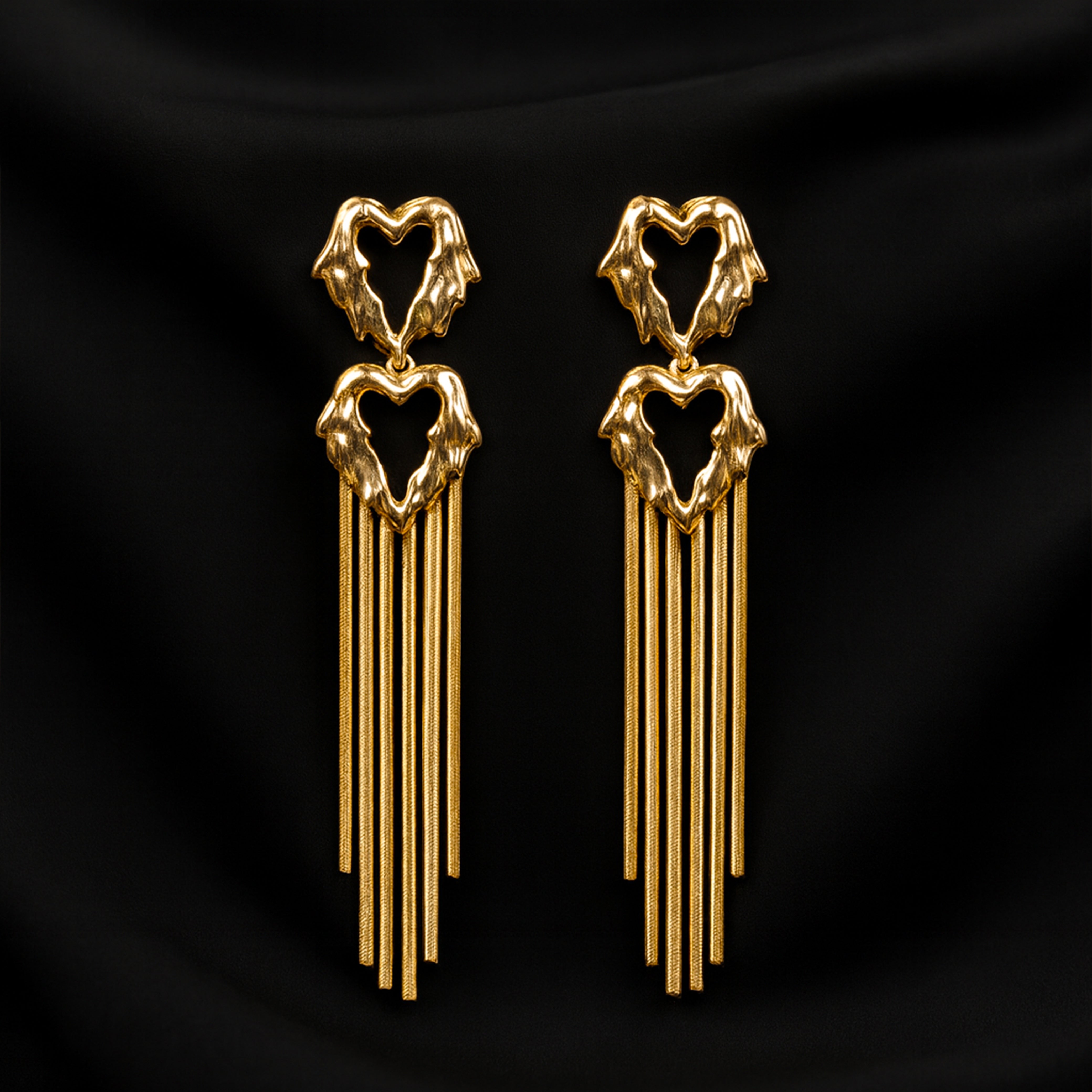 Heart Shape Drop Earrings