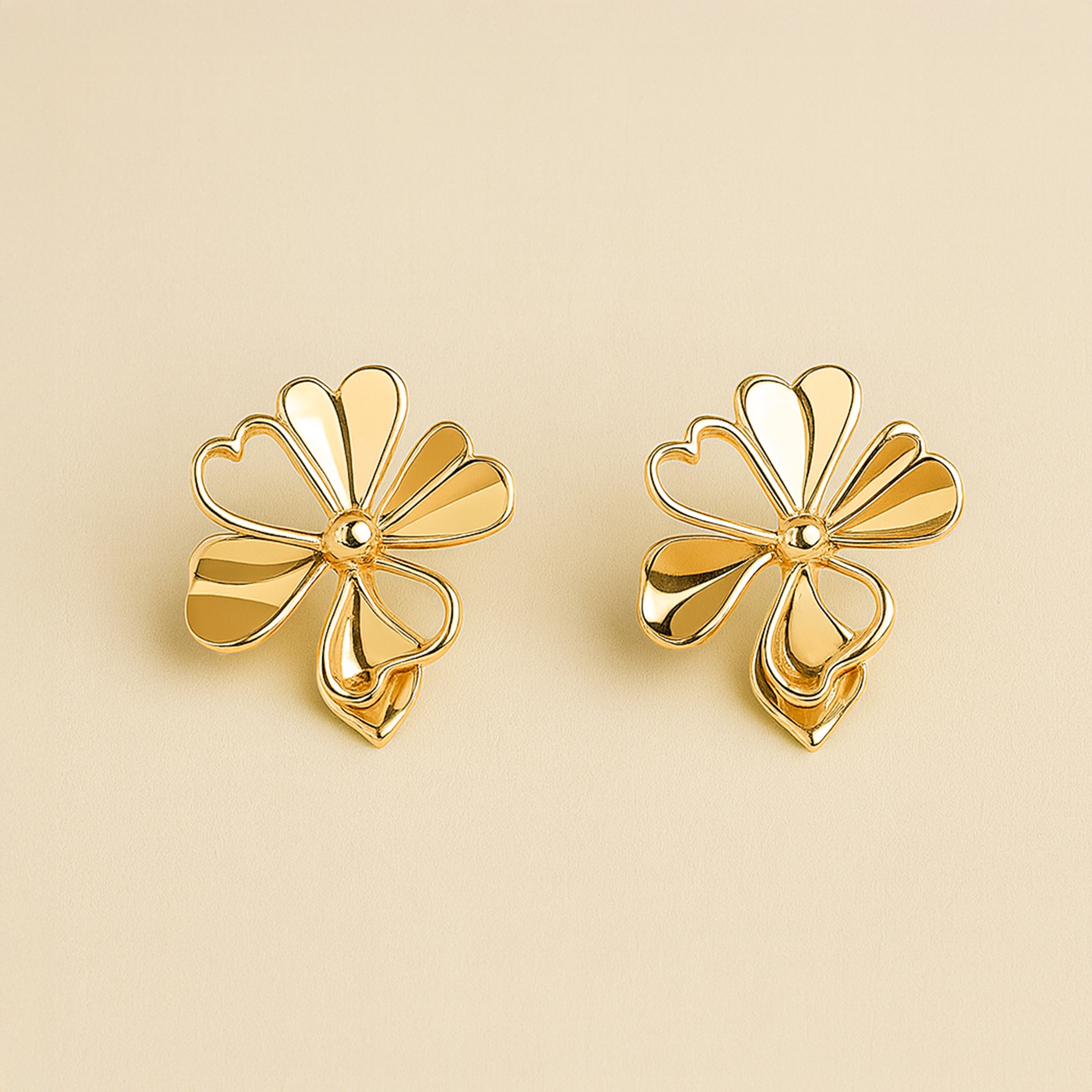 Golden Bloom Stud Earrings