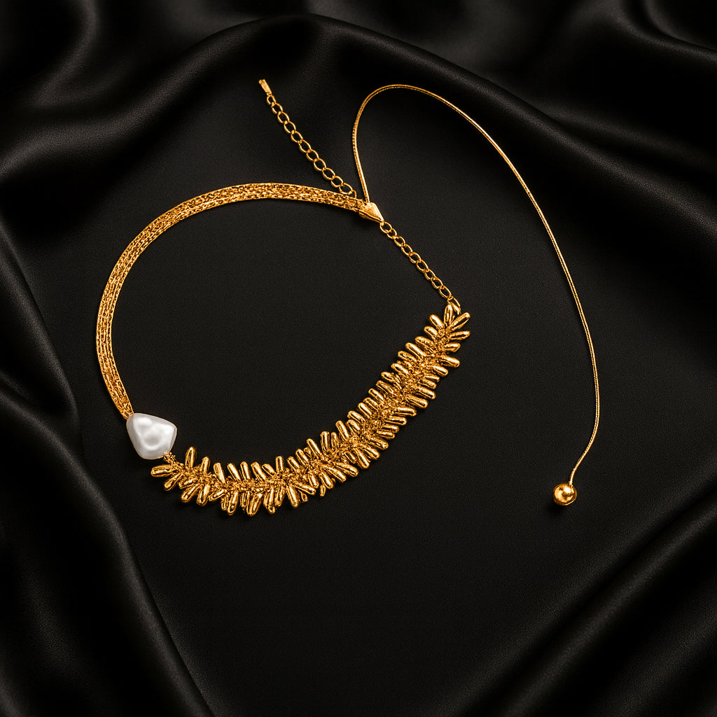 Golden Fringe - Layered Chain Necklace