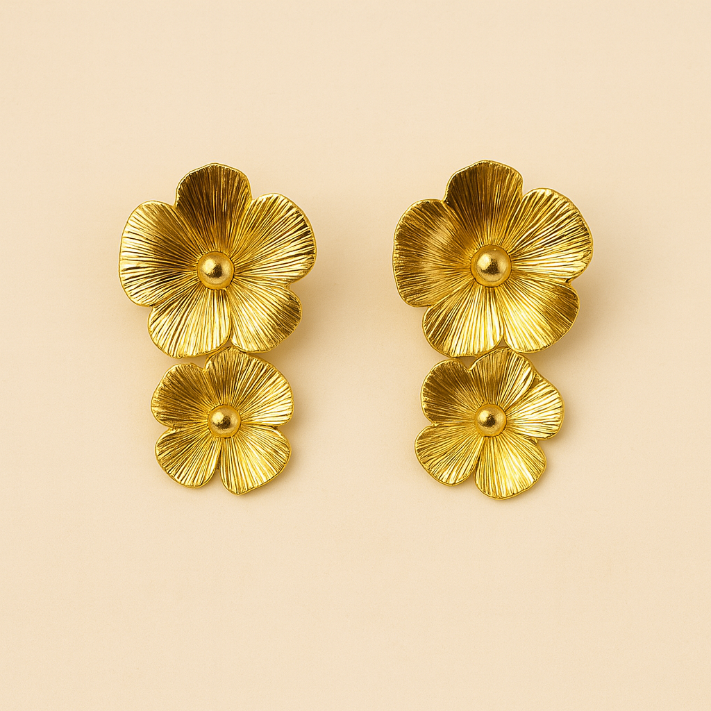Golden Orchids Earrings