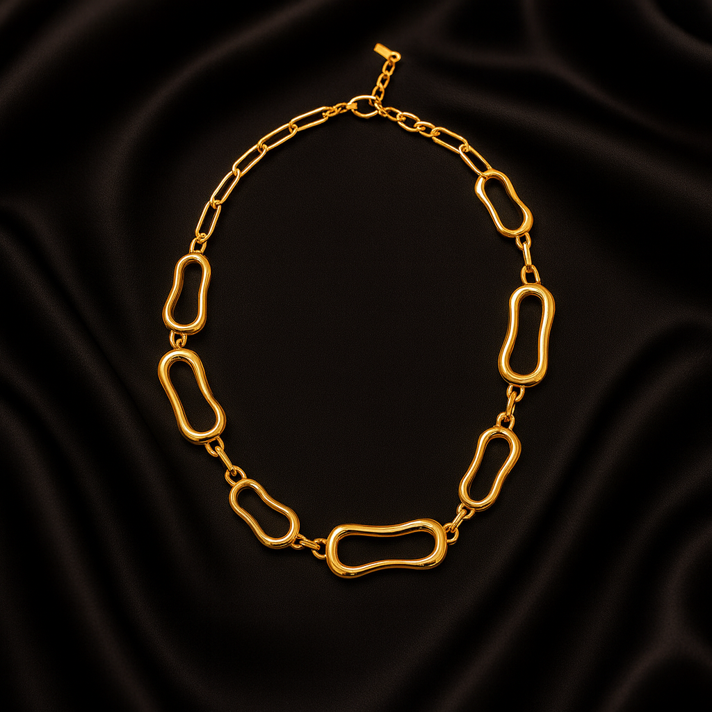 Molten Chain - Golden Link Necklace